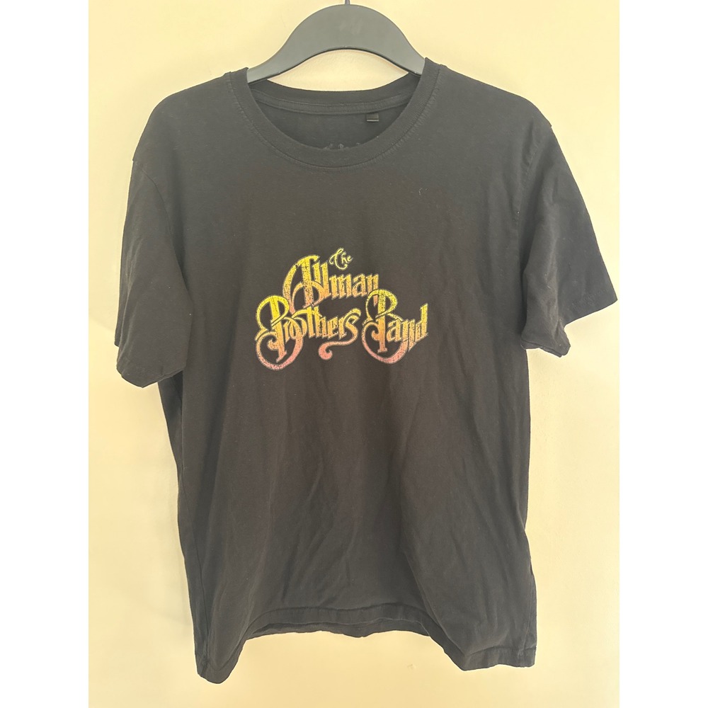 Allman Brothers Band Black Graphic T-Shirt Rock Off Georgia Road Forever Large